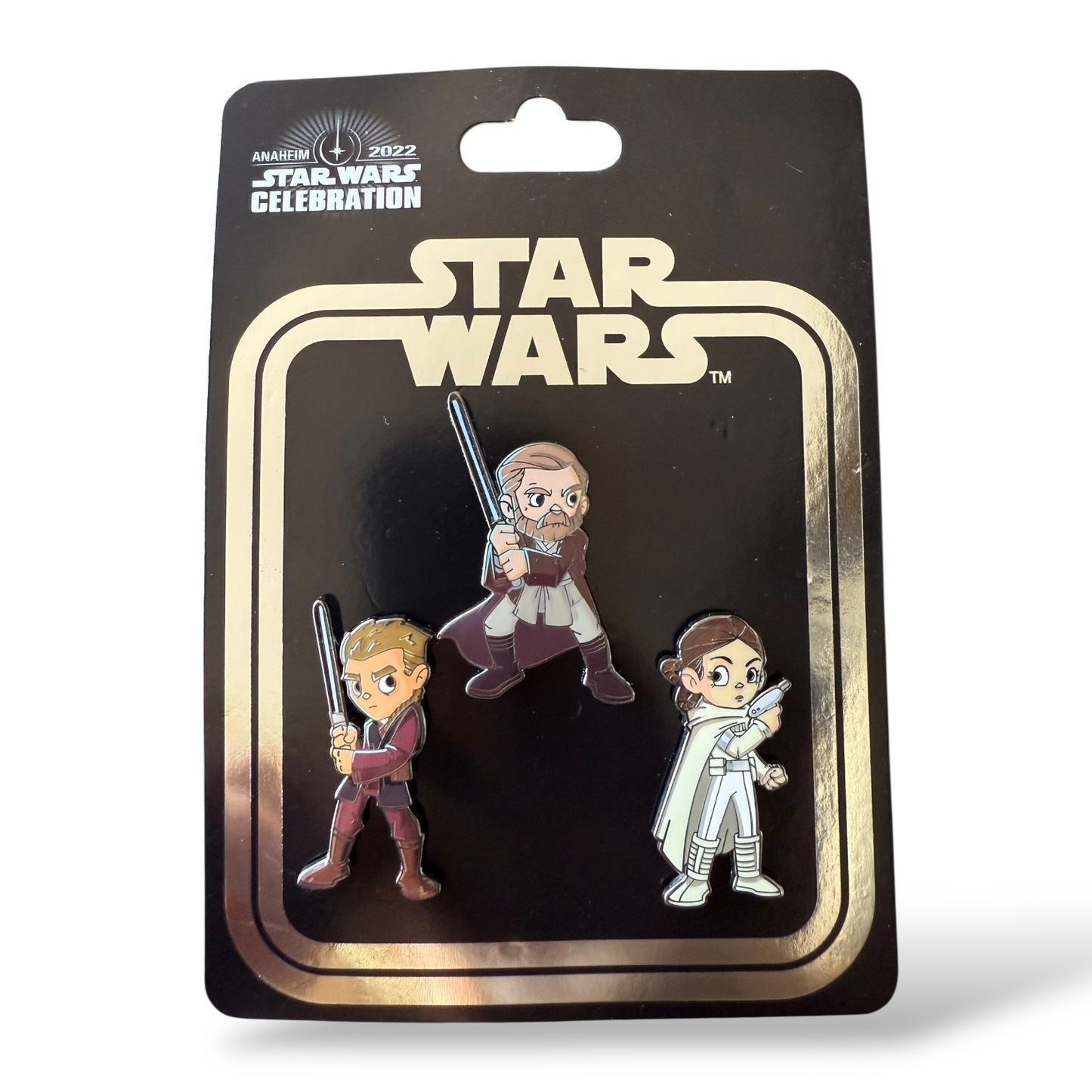 Disney Parks Star Wars Celebration 2022 Anakin, Obi-Wan, and Padme Pin Set