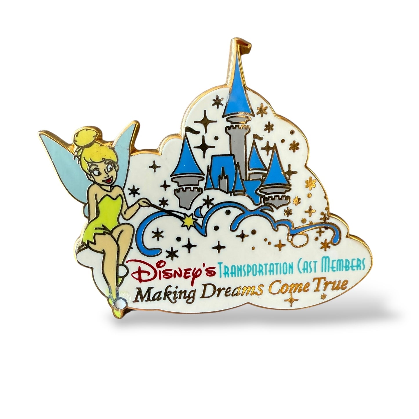 DEC Disney's Transportation Cast Members Tinker Bell on White Clouds Pin