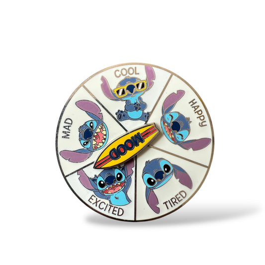 Disney Store Flair Stitch Mood Spinner Pin