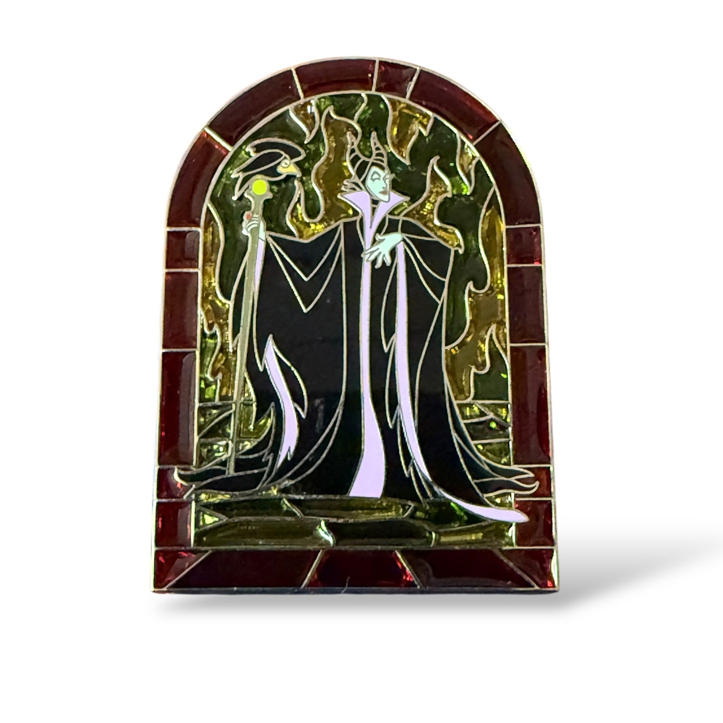 Disney Shopping Stained Glass Maleficent and Diablo Pin