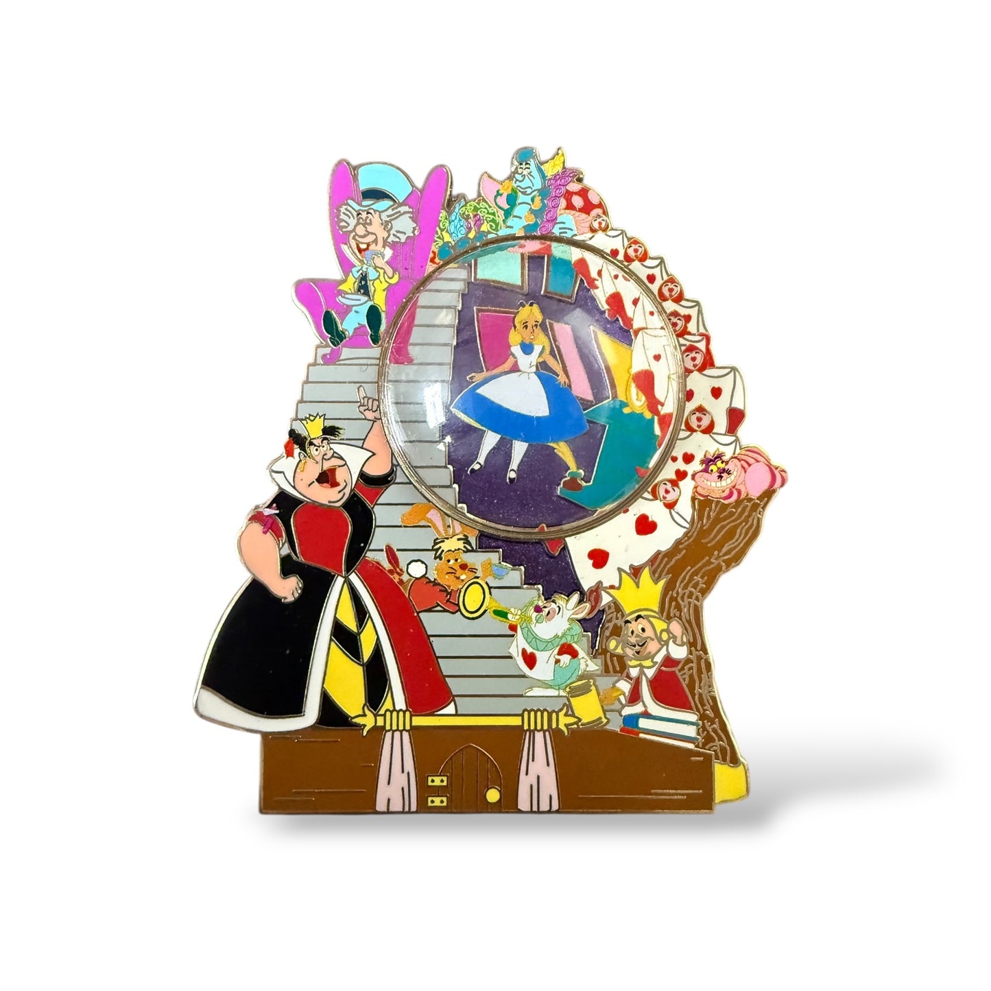 DEC Snow Globe Alice in Wonderland Pin