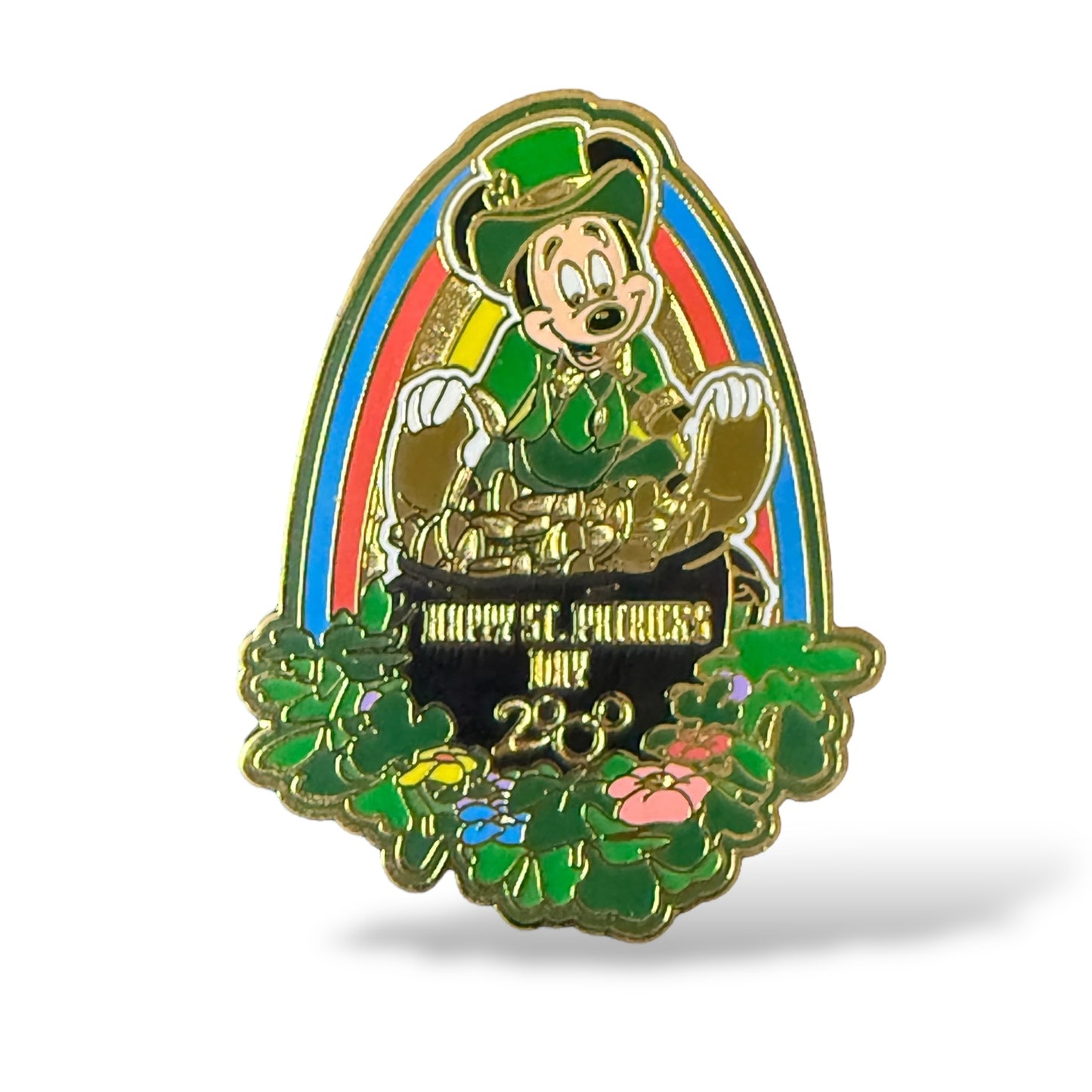 WDW Happy Saint Patrick's Day 2000 Mickey Mouse Leprechaun Pin
