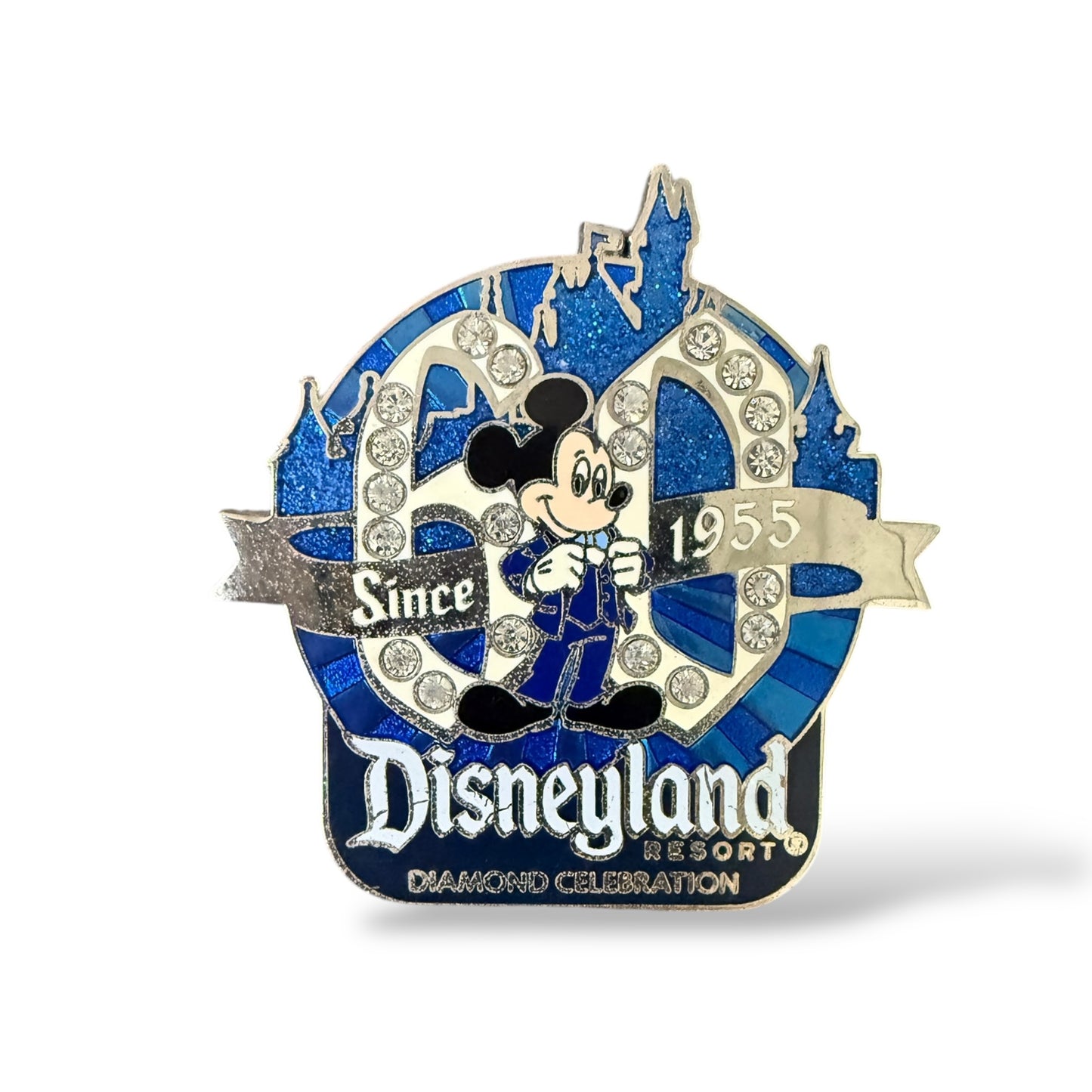 DLR 60th Anniversary Diamond Celebration Event Mickey Mouse Logo Pin