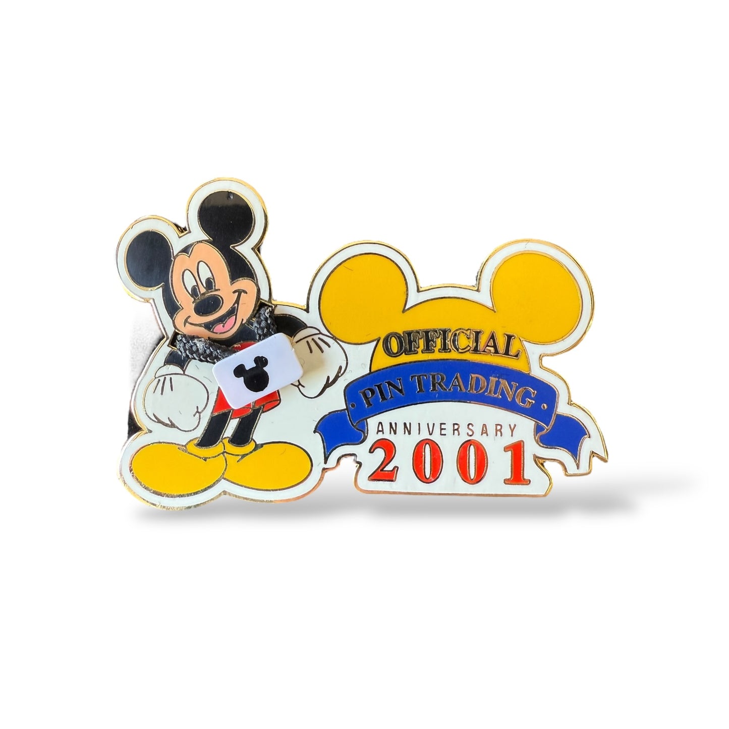 WDW Mickey Mouse Official Pin Trading Anniversary 2001 Pin