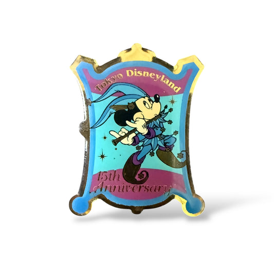 TDR Tokyo Disneyland 15th Anniversary Mickey Mouse Jester Pin