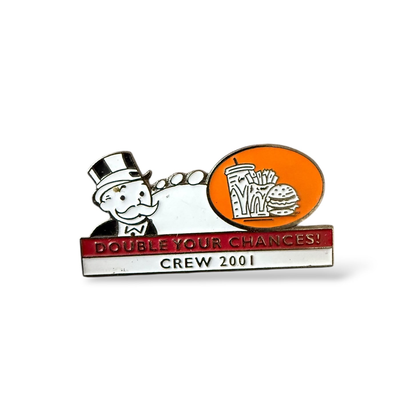 McDonald's Monopoly Double Your Chances Crew 2001 Pin