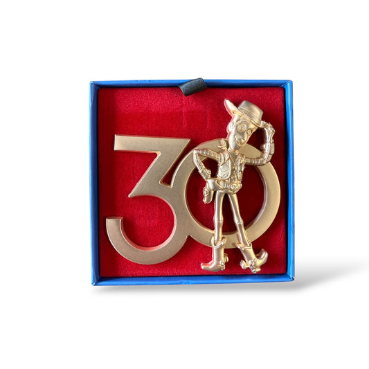 DLRP Toy Story 30 Years and Beyond Woody in Front of Number 30 Pin