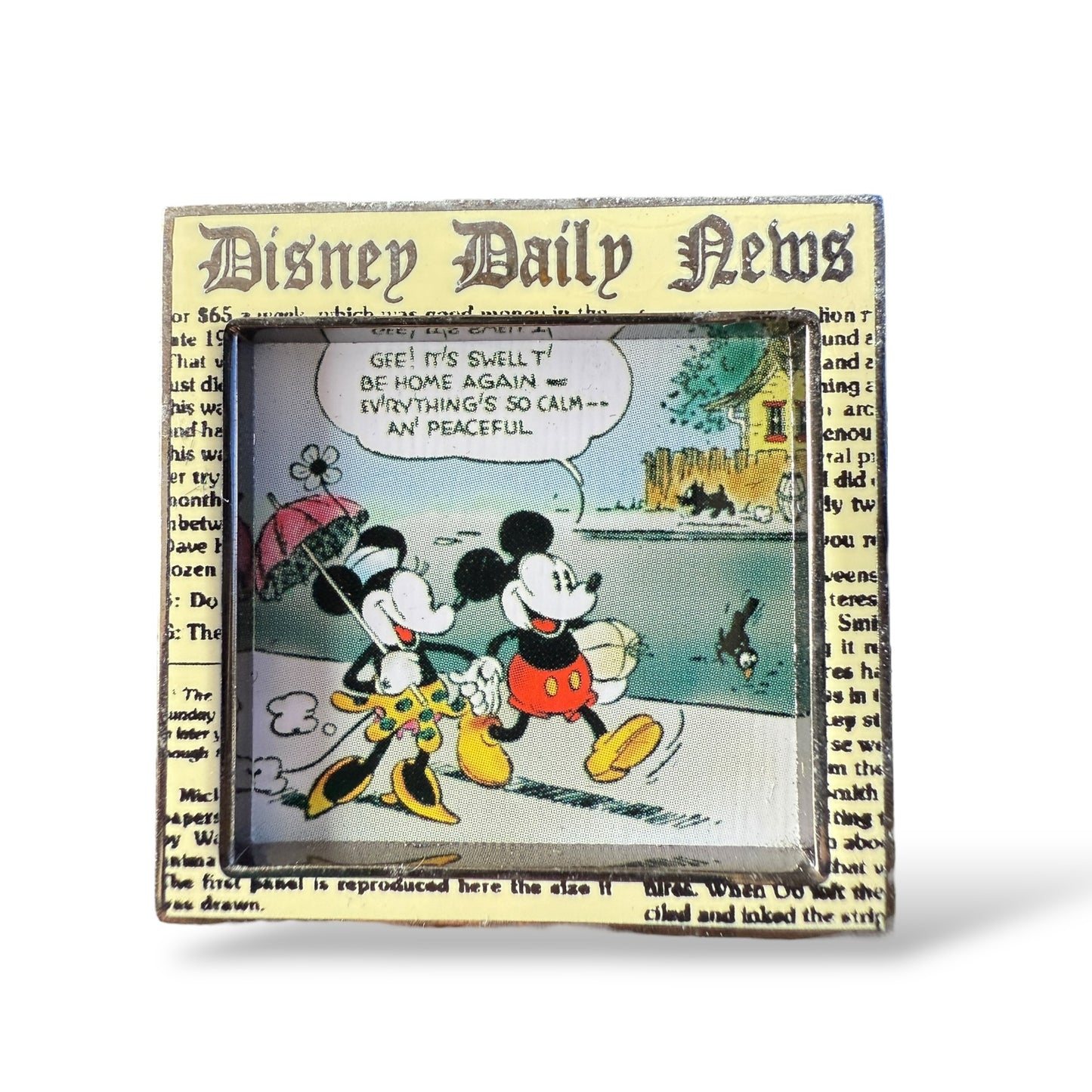 WDW Minnie & Mickey Disney Daily News Comic Strip #1 Pin