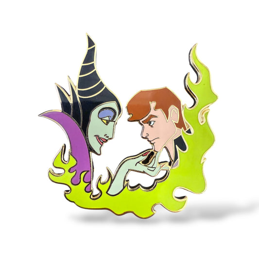 Disney Auctions Maleficent and Prince Phillip with Green Flames Pin