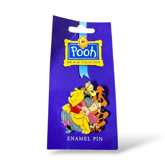JDS Pooh, Tigger, Eeyore, and Piglet Hugging Pin