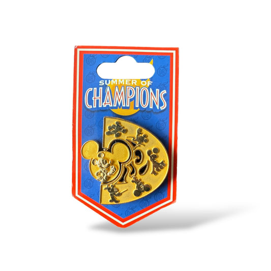 Disney Parks The Summer of Champions Gold Medal Spinner Pin