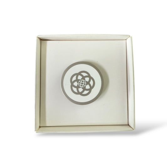 WDW Epcot Logo Silver and White Pin