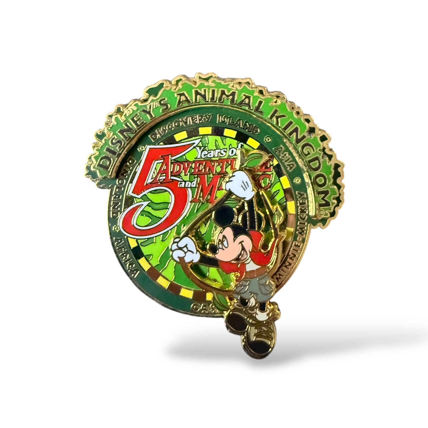 WDW 5 Years of Adventure and Magic Mickey Spinner Pin