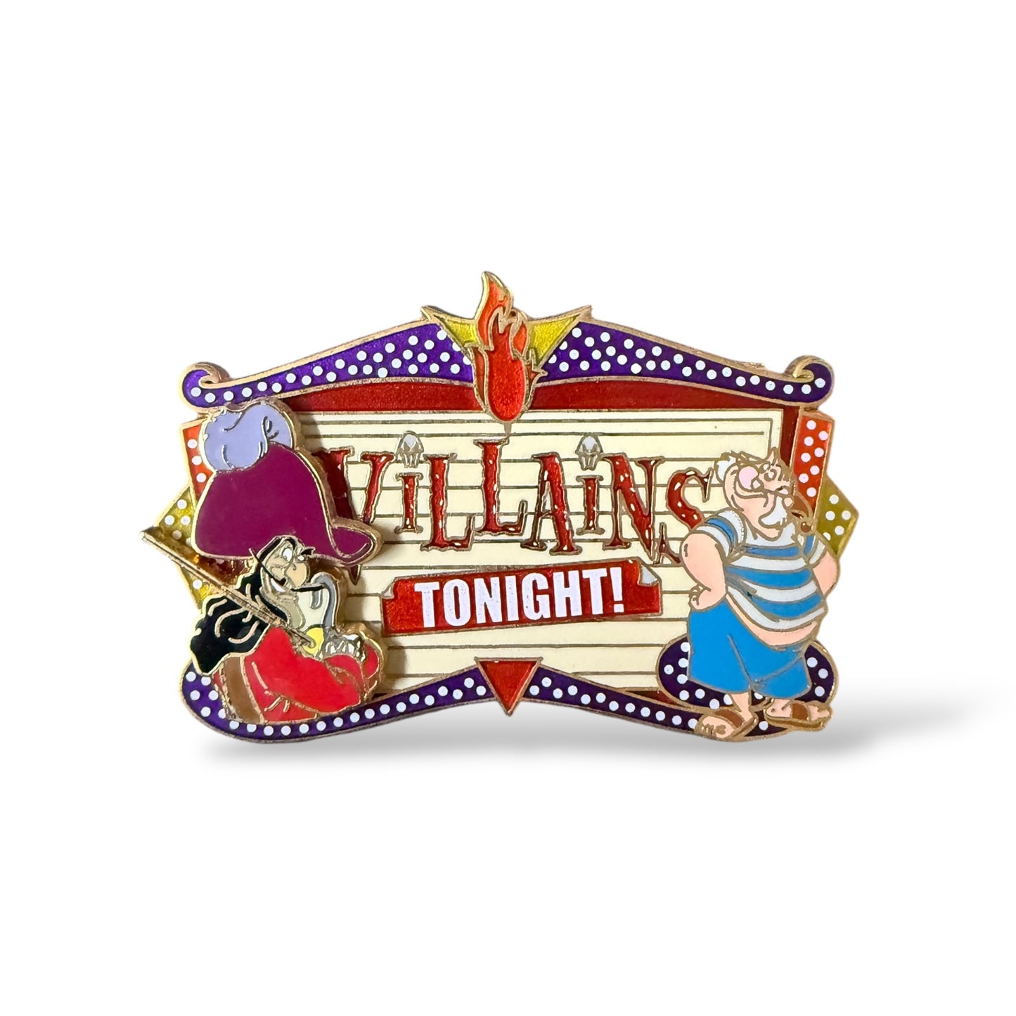 WDI Villains Tonight Marquee Captain Hook and Smee Pin
