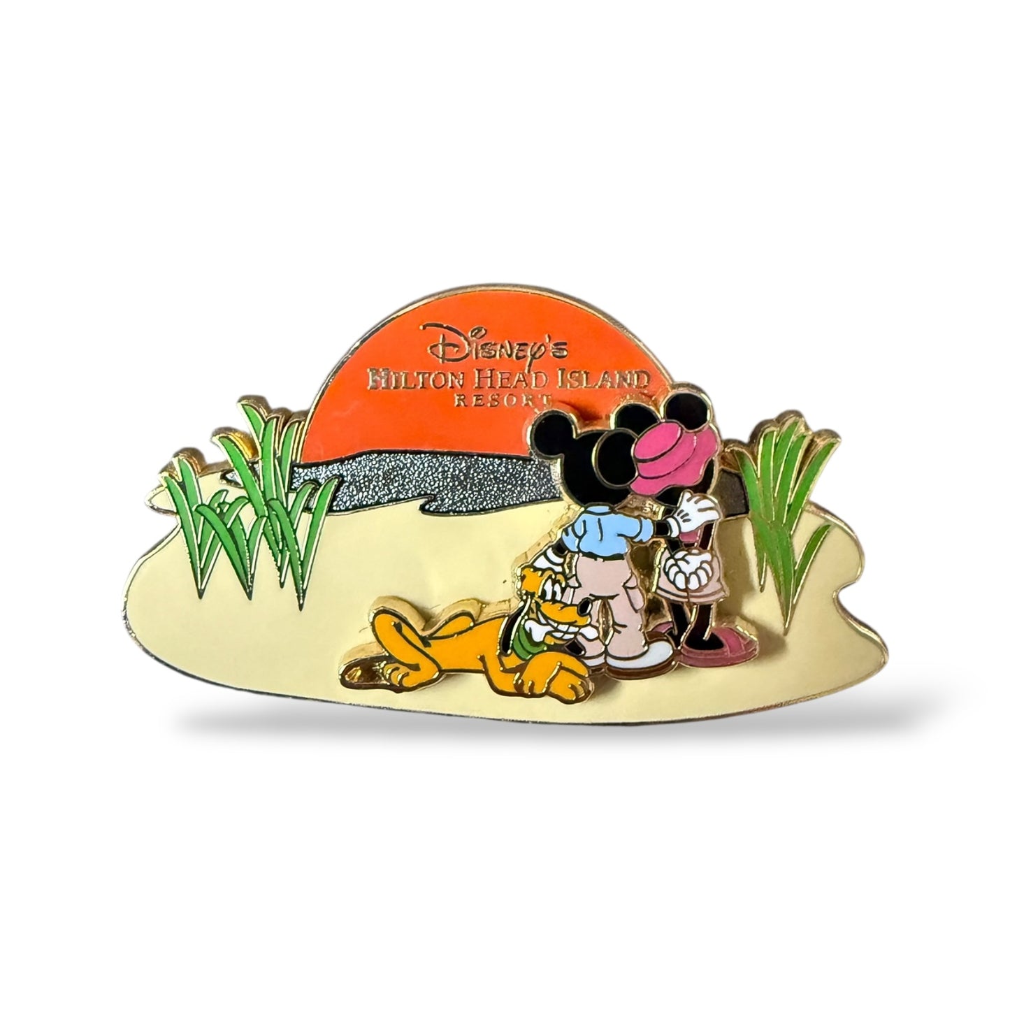 WDW Mickey, Minnie, and Pluto Hilton Head Island Resort Logo Pin