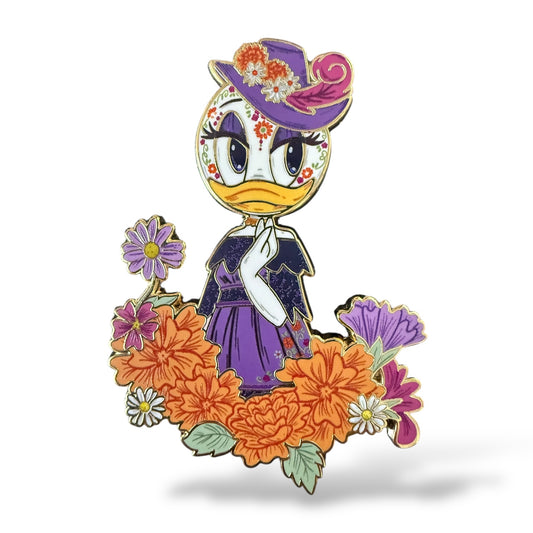 DEC Sugar Skull Day of the Dead Daisy Pin