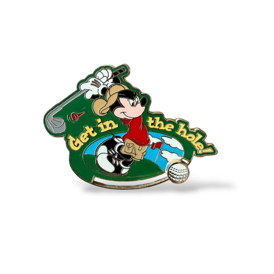 WDW Mickey Mouse Playing Golf Get In The Hole Slider Pin