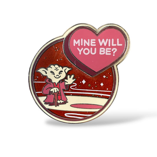 Disney Parks Yoda Valentine Mine Will You Be? Pin