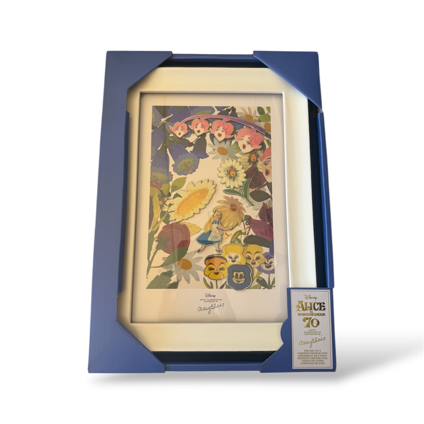 Disney Store Alice in Wonderland Mary Blair Framed Pin Set