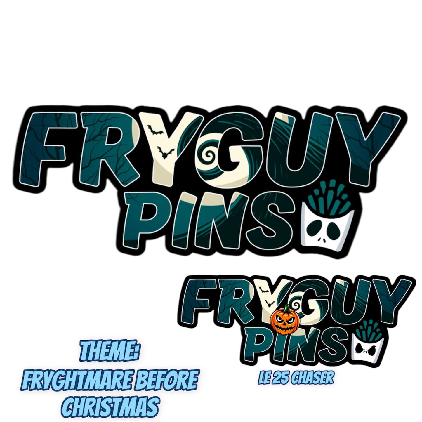 FryGuy Logo Fryghtmare Before Christmas Pin
