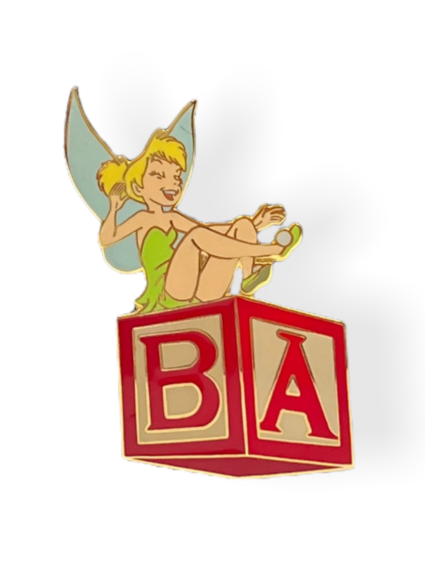 Disney Auctions Tinker Bell On Toy Block Pin