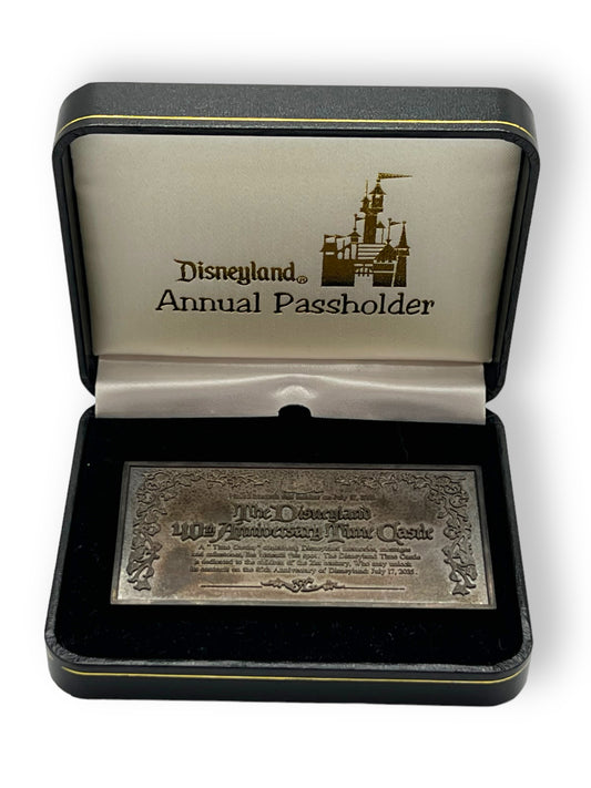 40th Anniversary Disneyland Park Time Capsule Jumbo Plaque