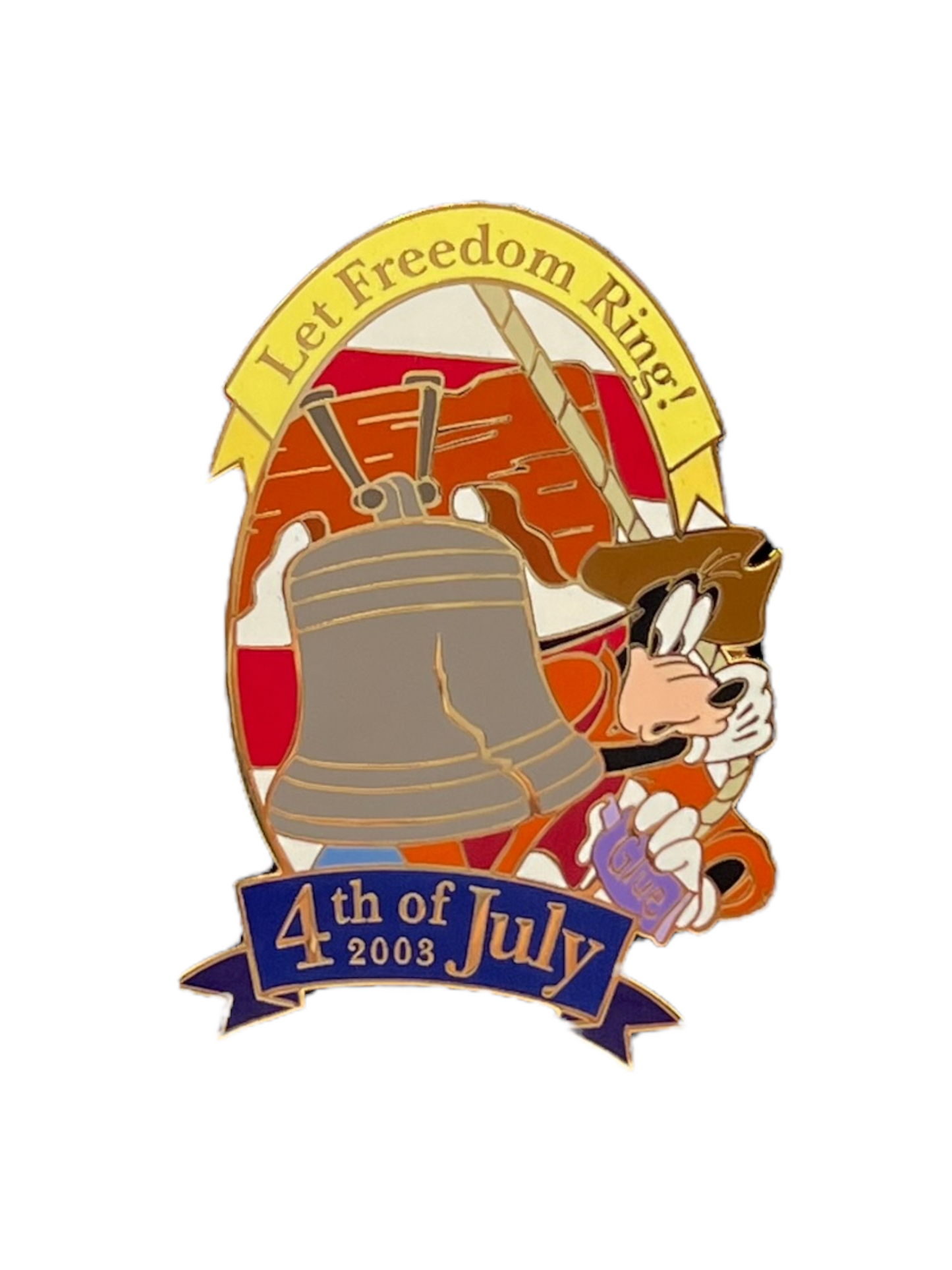 Disney Auctions 4th of July 2003 Goofy Let Freedom Ring Pin