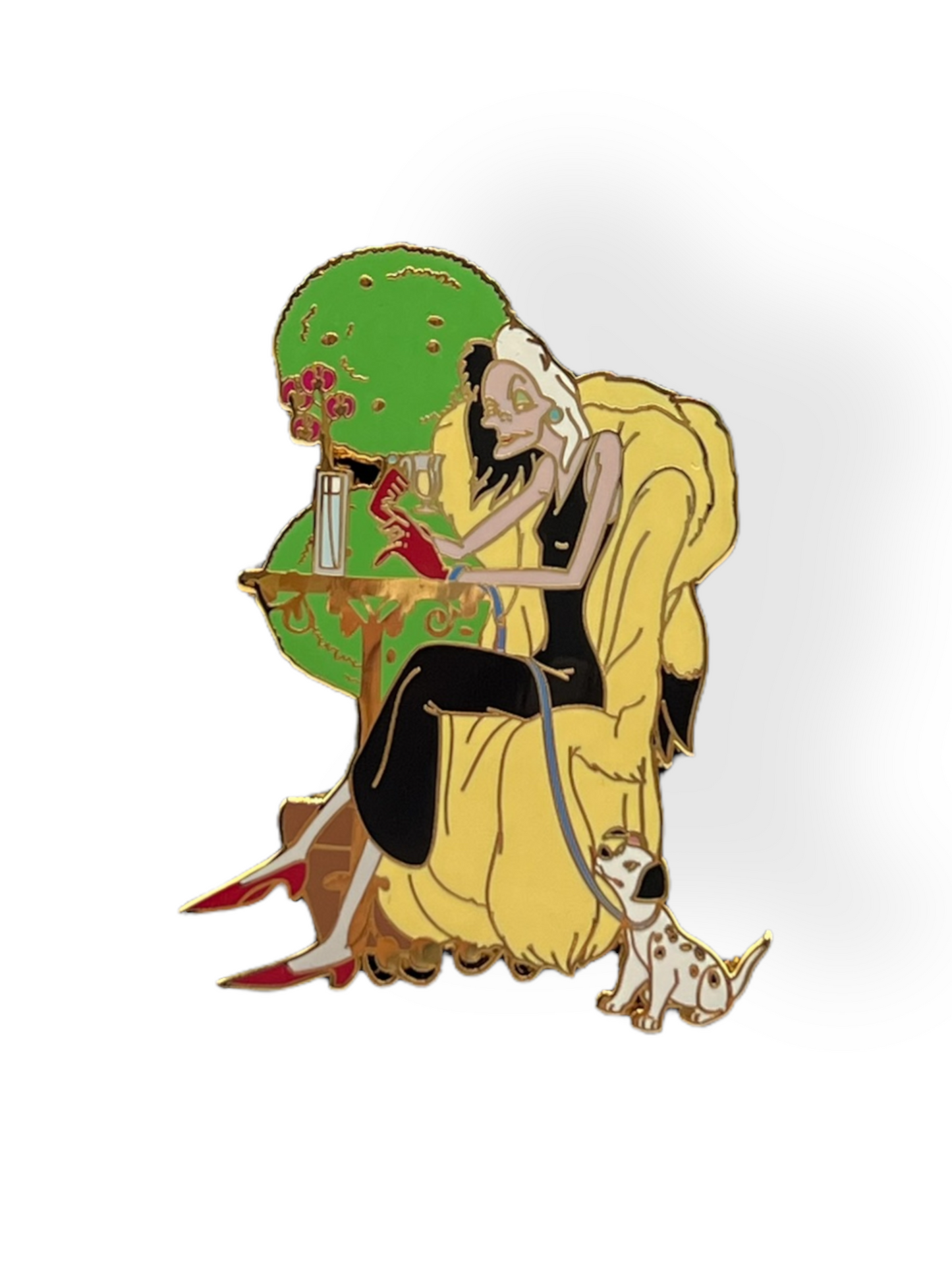 Disney Auctions Cruella With Pup Jumbo Pin