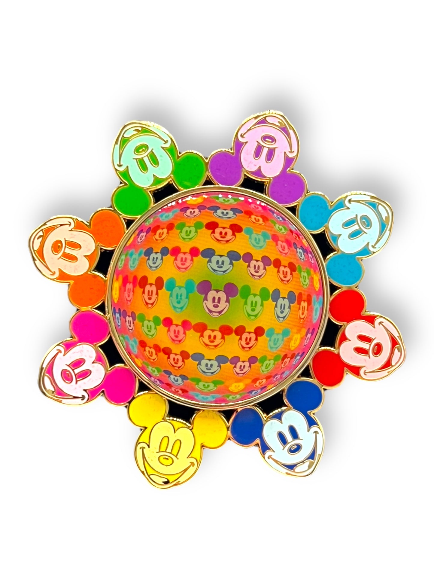 WDW Featured Artist Collection Circle of Mickey Faces Jumbo Pin