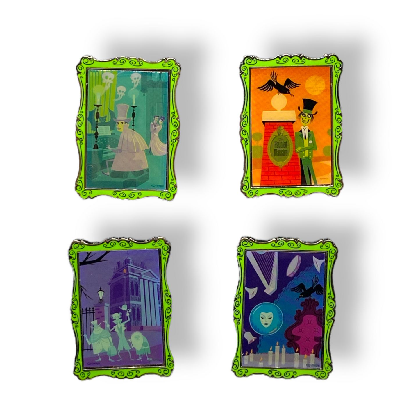 Shag Haunted Mansion 40th Anniversary 4 Pin Poster Set