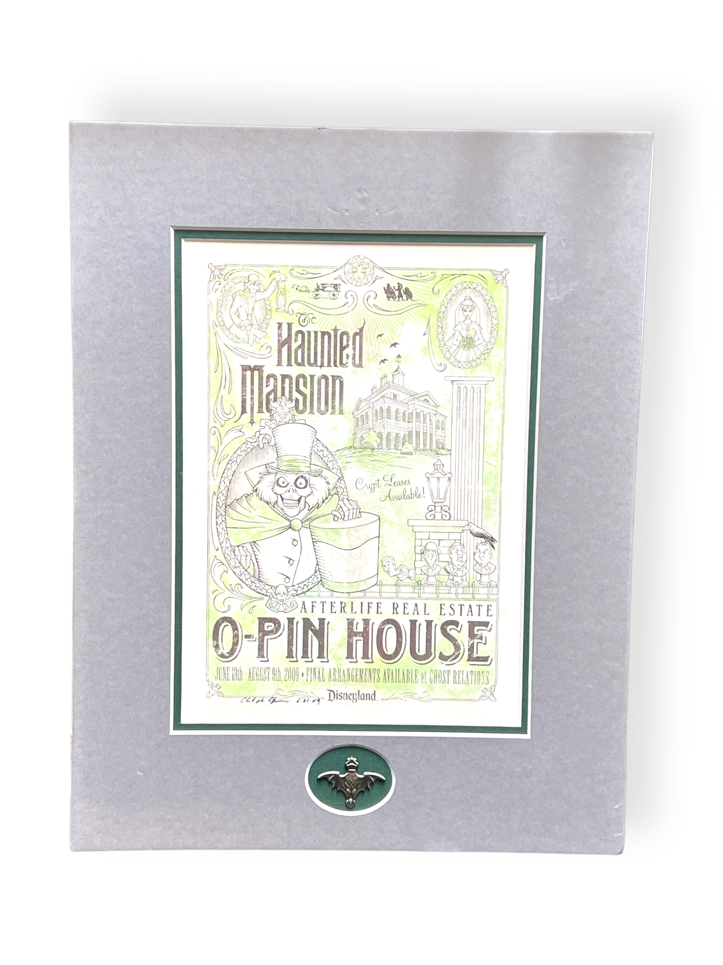 O-Pin House Haunted Mansion Poster and Pin Frame Set
