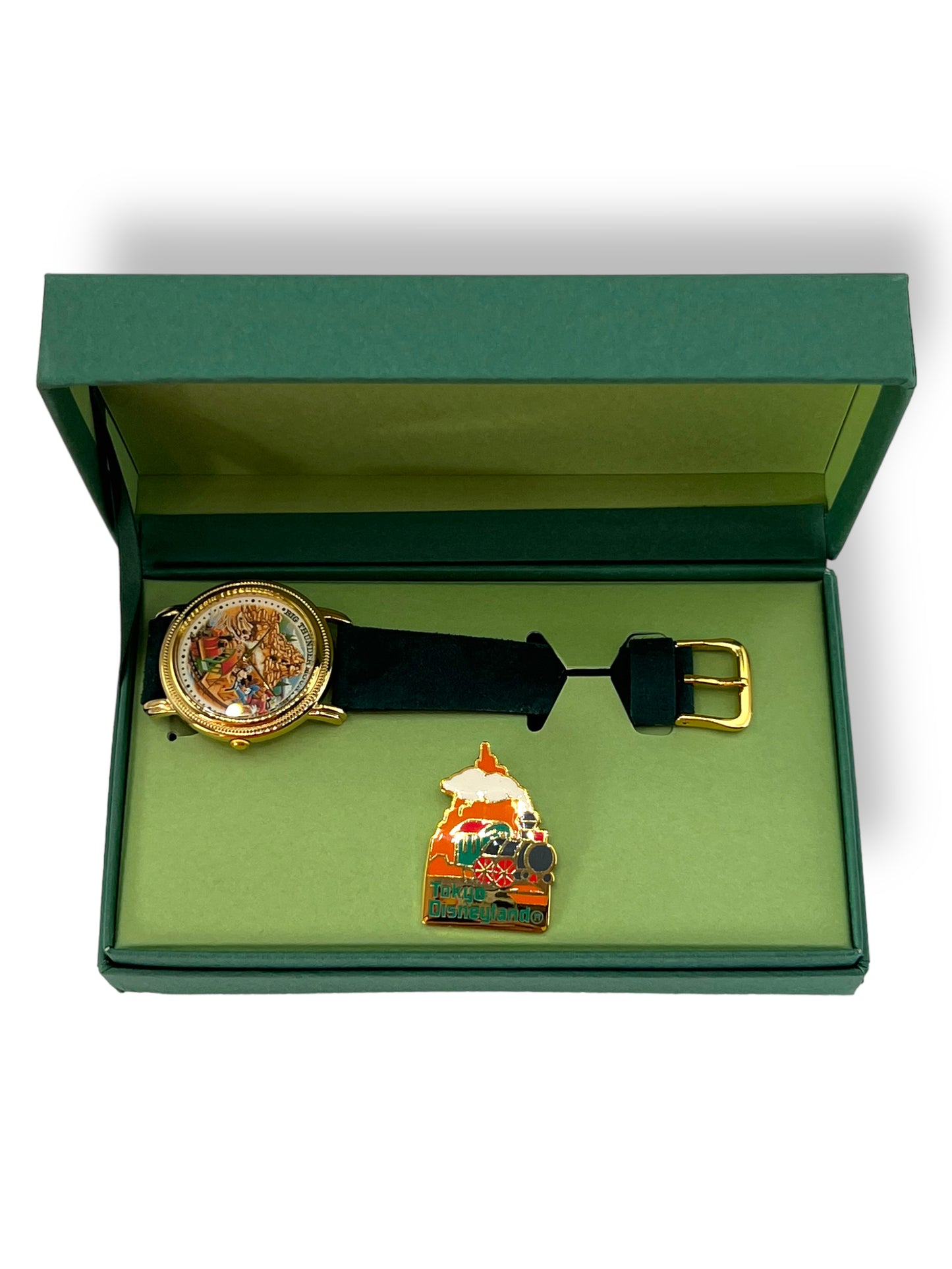 Tokyo Disneyland Big Thunder Railroad Watch and Pin Set