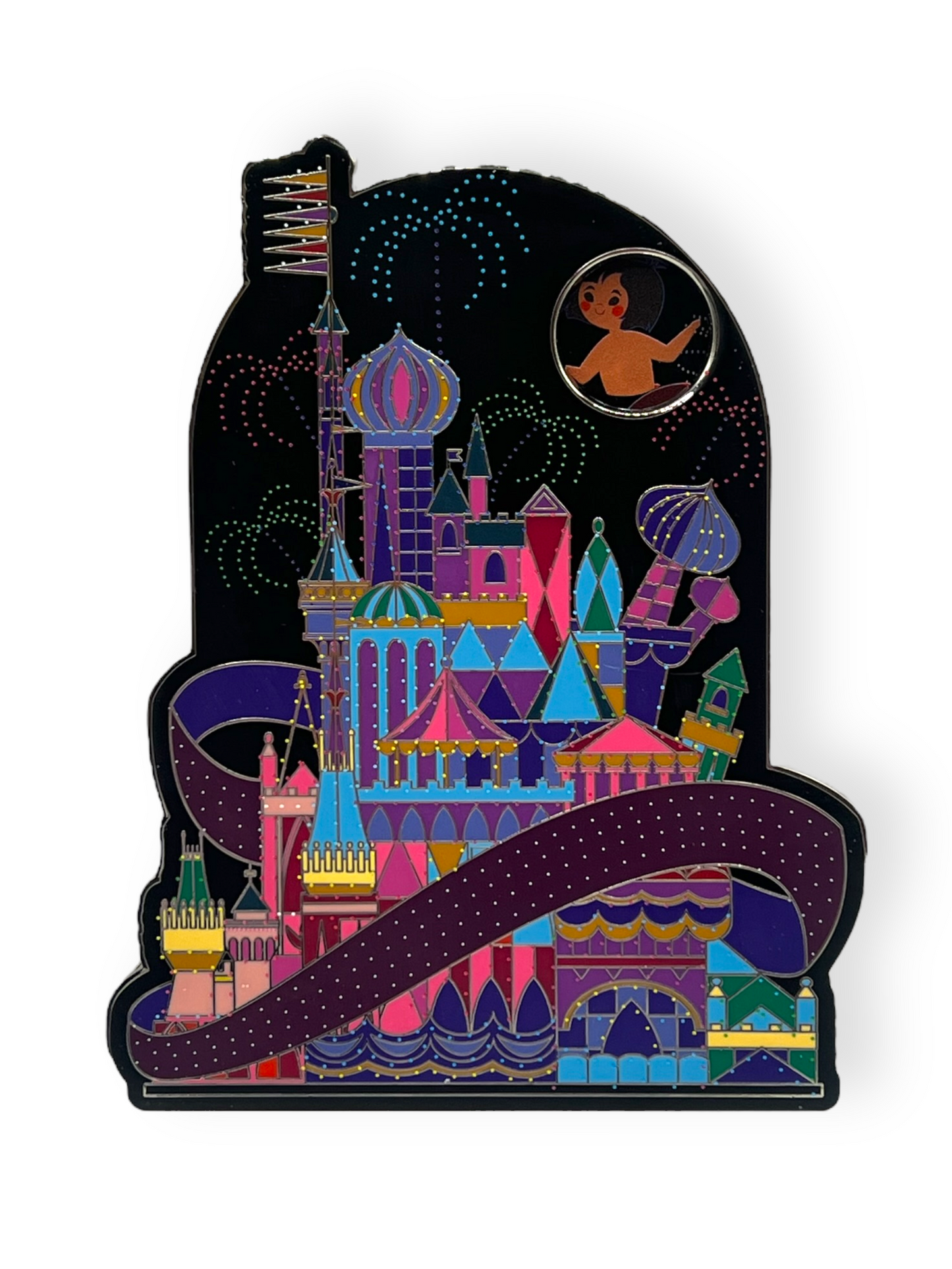 Ashley Taylor It's A Small World Jumbo Spinner Pin