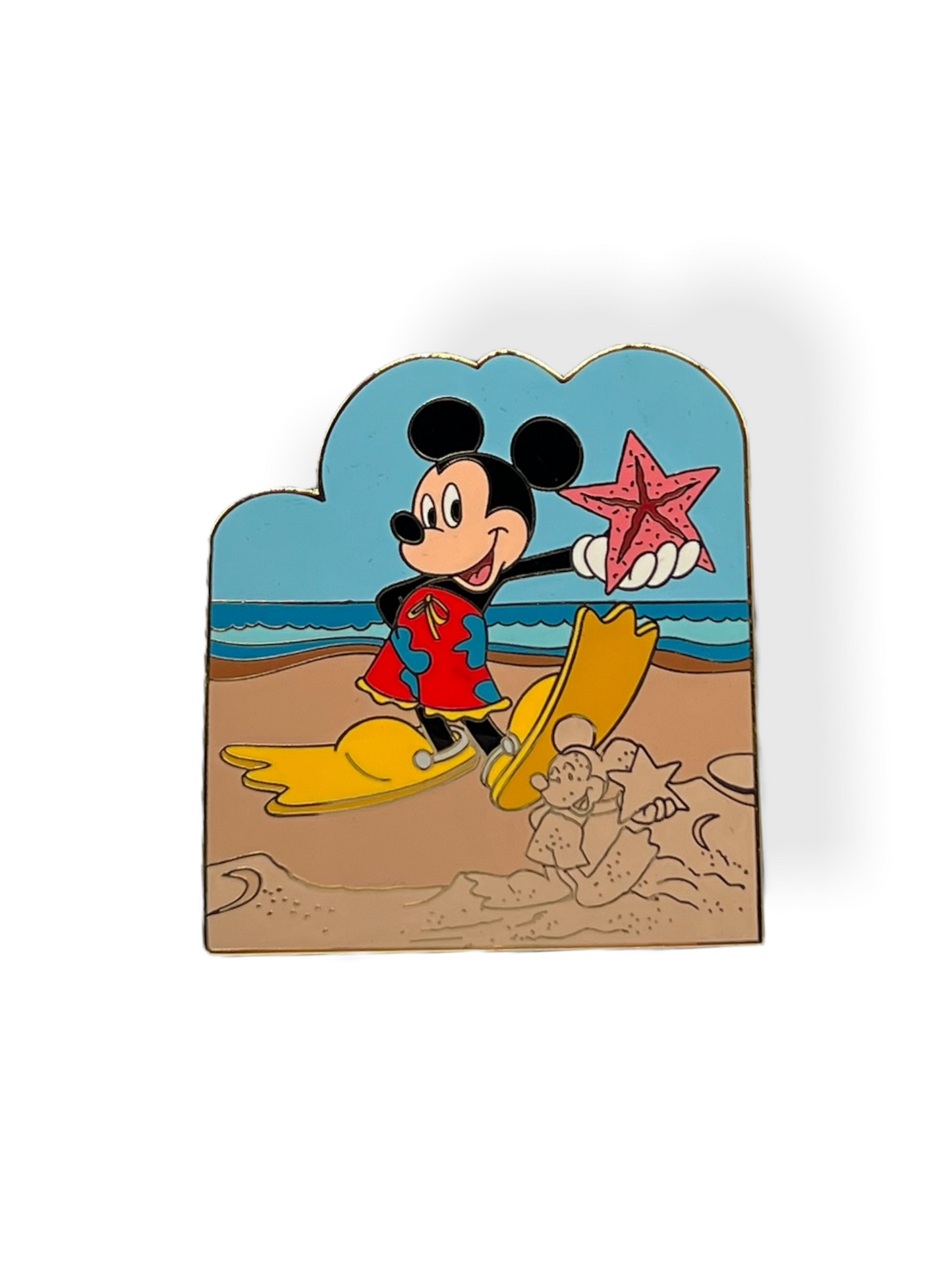 Disney Auctions Mickey At The Beach Jumbo Pin