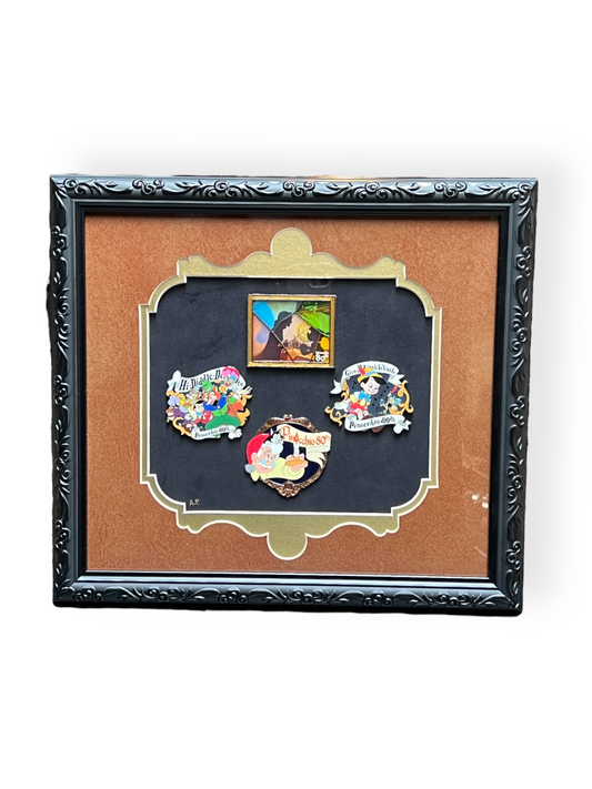 Artist Proof 80th Anniversary Pinocchio Pin Frame Set
