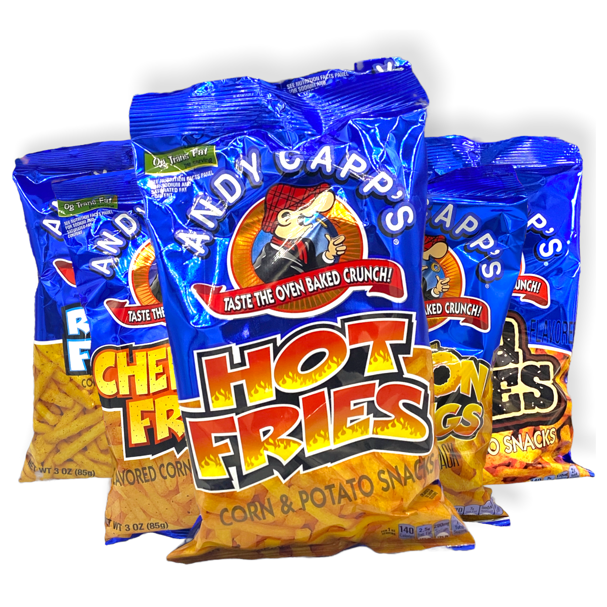 Andy Capp's Hot Fries Corn & Potato Snack 3oz Bag