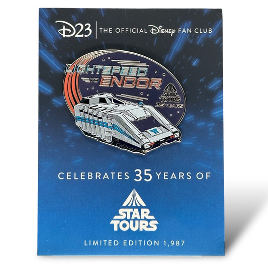 D23 Star Tours 35th Anniversary Lightspeed to Endor Pin