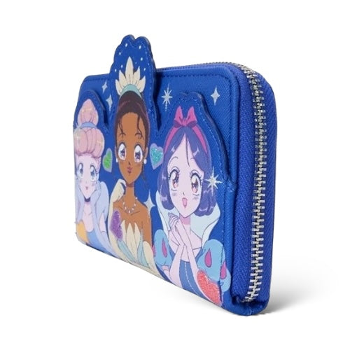 Loungefly Manga Style Disney Princesses Zip-Around Wallet