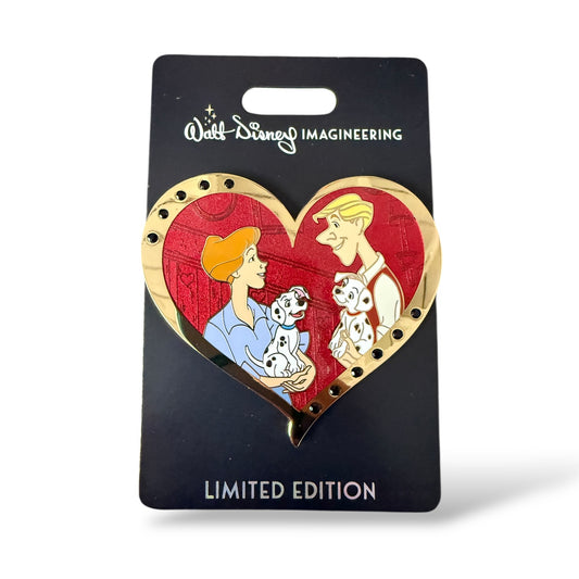 WDI Valentine Jeweled Heart Anita and Roger Pin