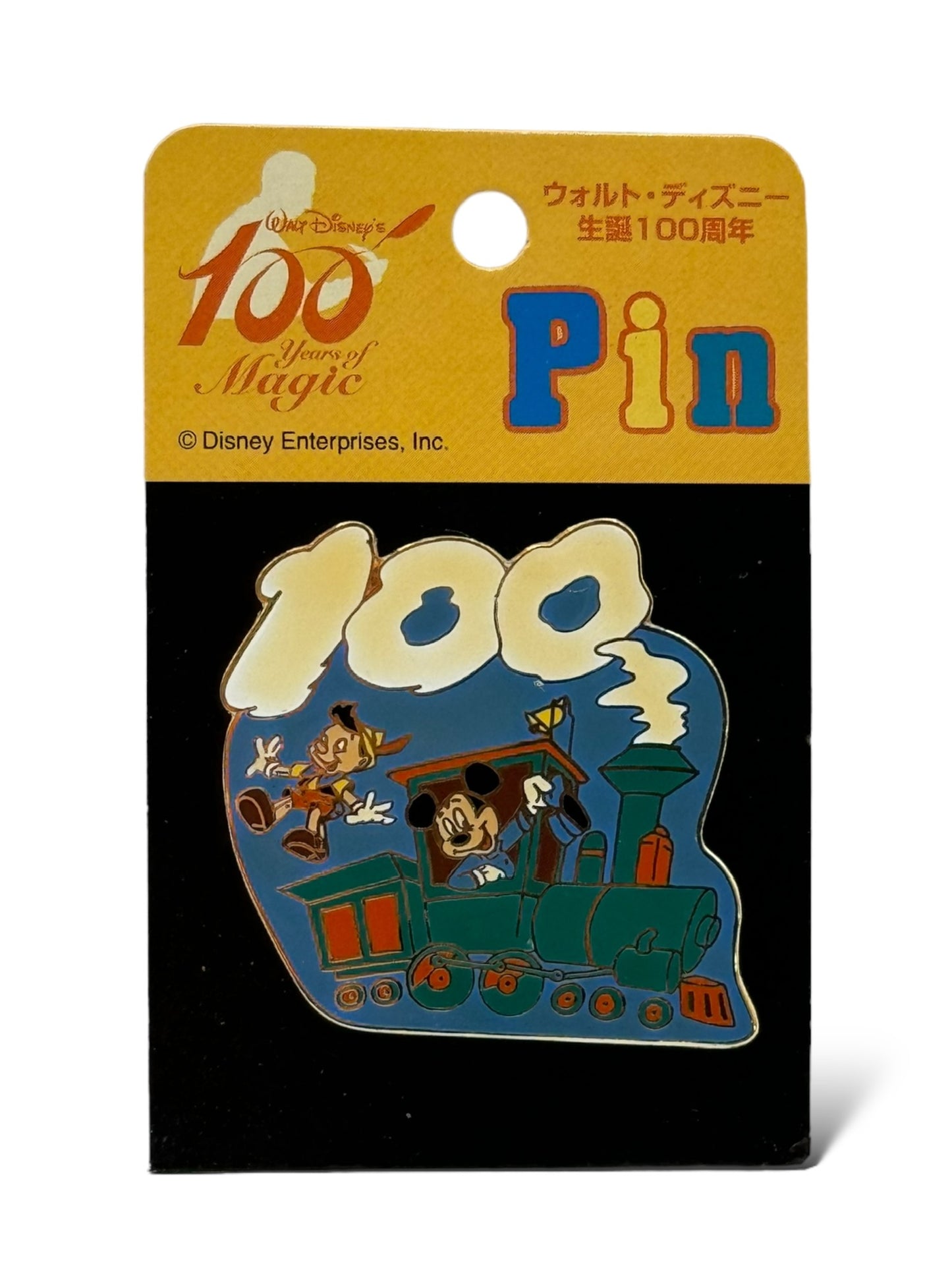 JDS 100 Years of Magic Train Conductor Mickey and Pinocchio Pin
