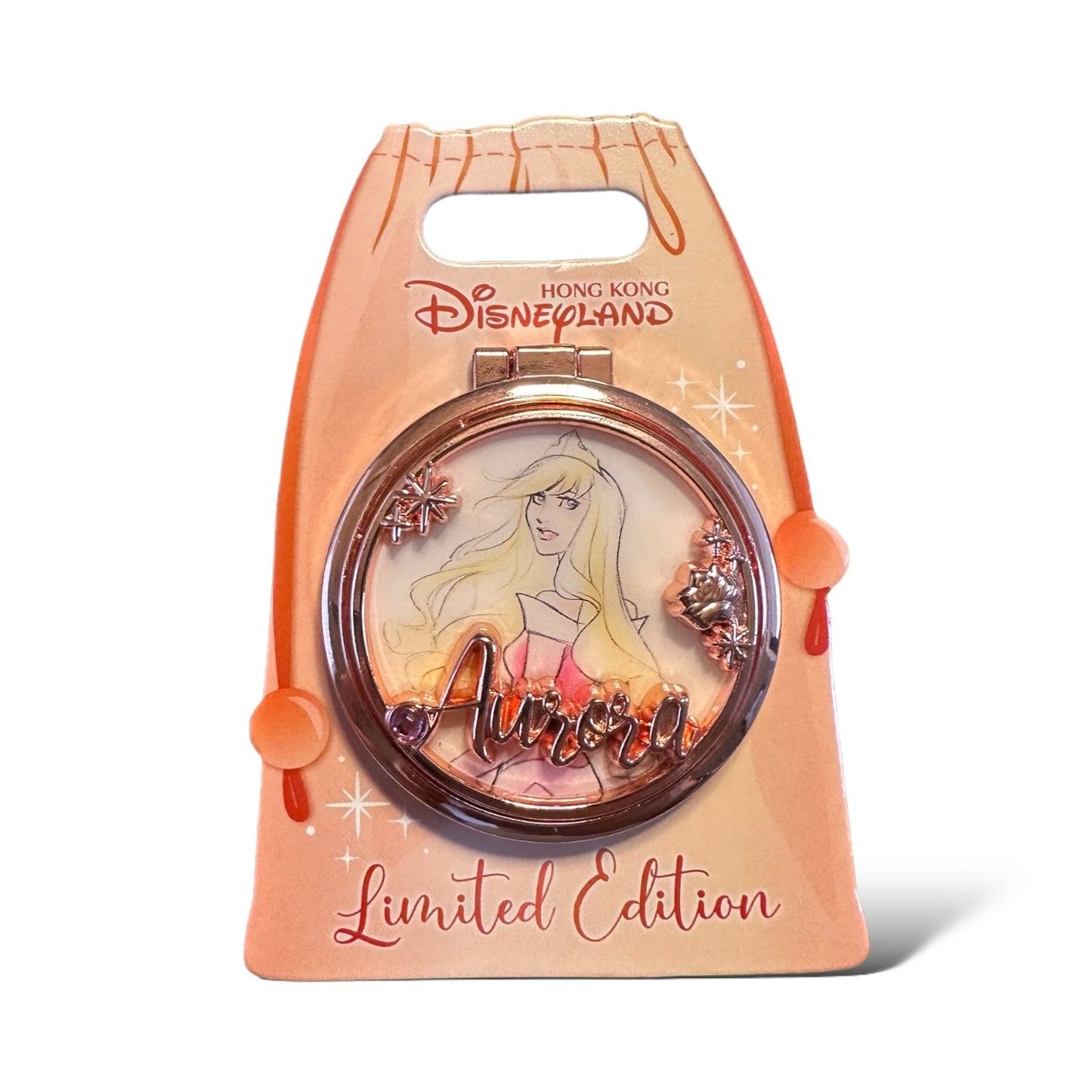 HKDL Princess Mirror Case Aurora Pin