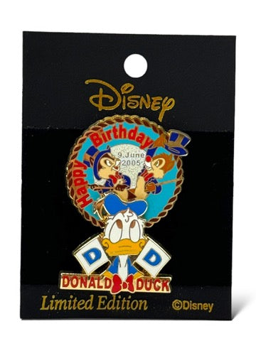 JDS Happy Birthday Donald 2005 Chip n' Dale Tuxedo Pin