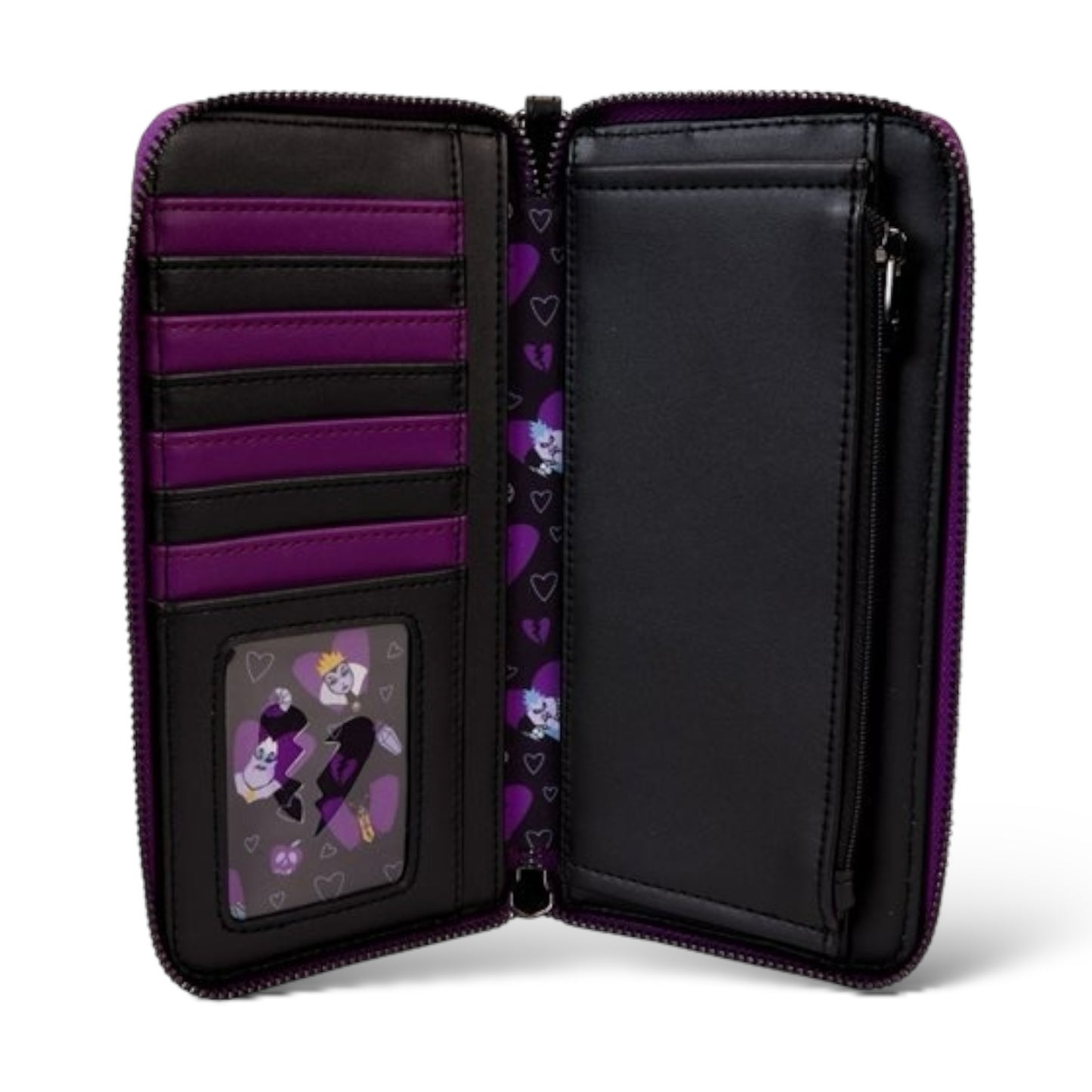 Loungefly Disney Villains Curse Your Hearts Zip-Around Wristlet Wallet