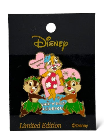 JDS Summer 2004 Clarice, Chip & Dale Hula Dancing Pin