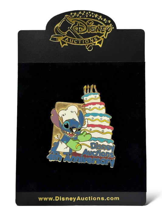 Disney Auctions Store 4th Anniversary Stitch Cake Pin