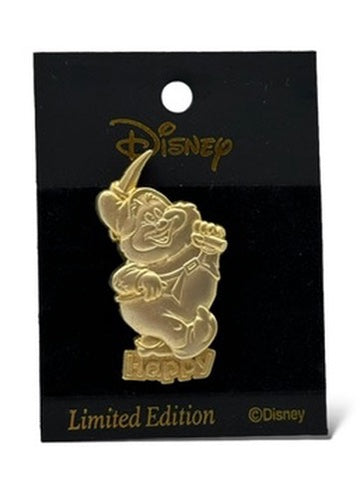 JDS 100 Relief Gold Tone Happy Pin