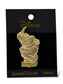 JDS 100 Relief Gold Tone Happy Pin