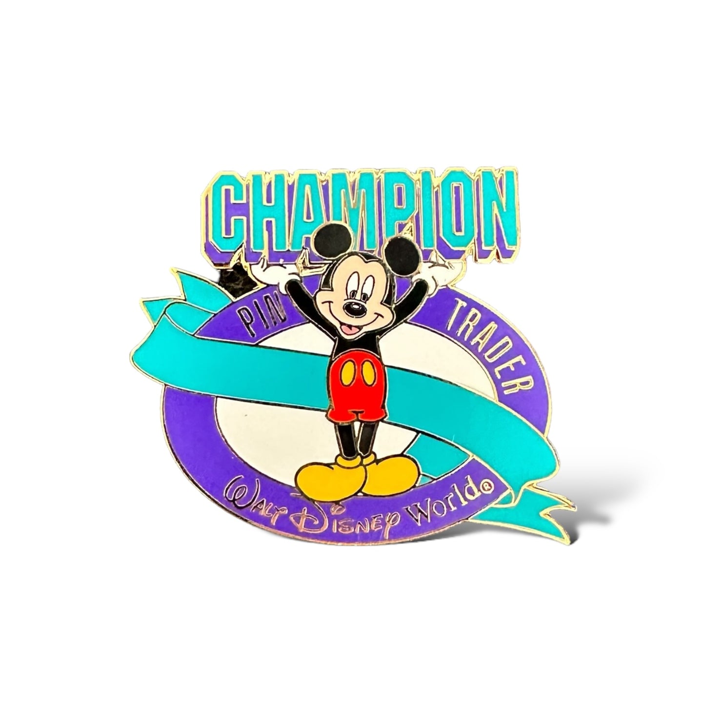 DEC Pin Champion Cast Award Mickey Teal/Purple Pin