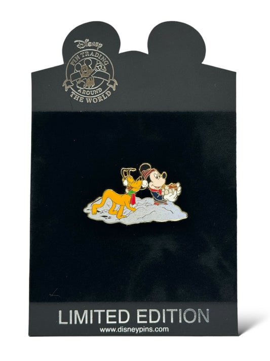 Disney Shopping Winter Whimsy Mickey and Pluto Pin