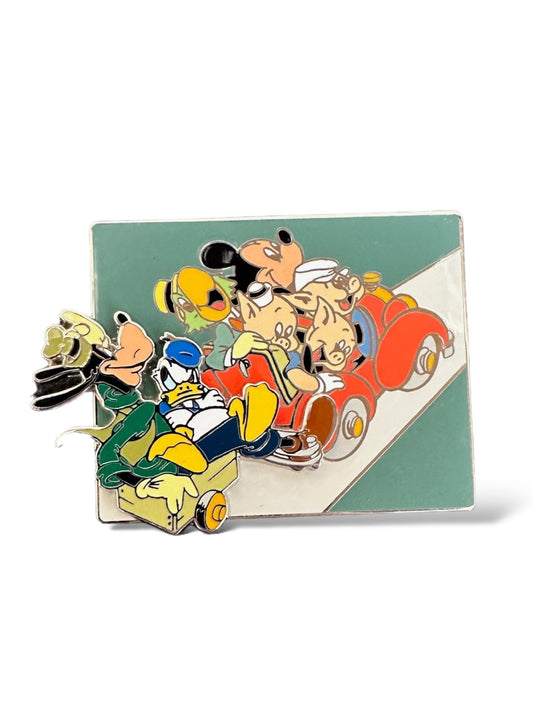 DEC Mickey and Gang in Car Pin